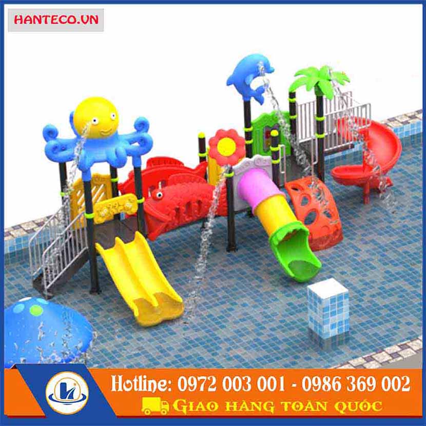 Cầu trượt 3 làn hình bạch tuộc HCT20