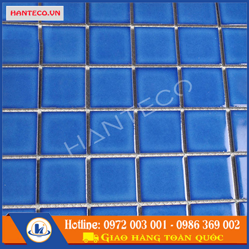 Gạch mosaic gốm xanh dương MSG48003 | A1