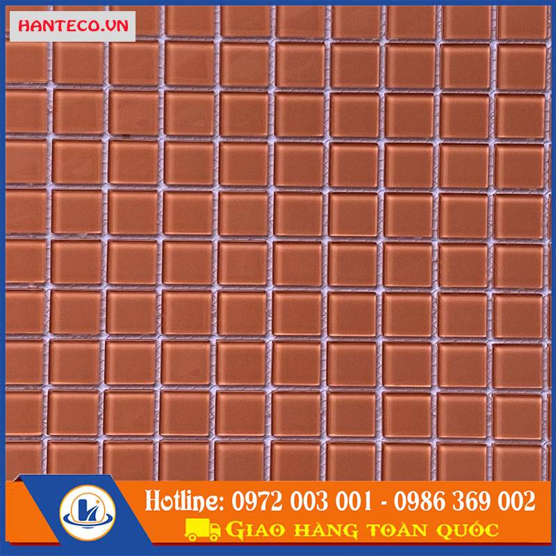 Gạch mosaic thủy tinh màu cam HTC 2508 | A1