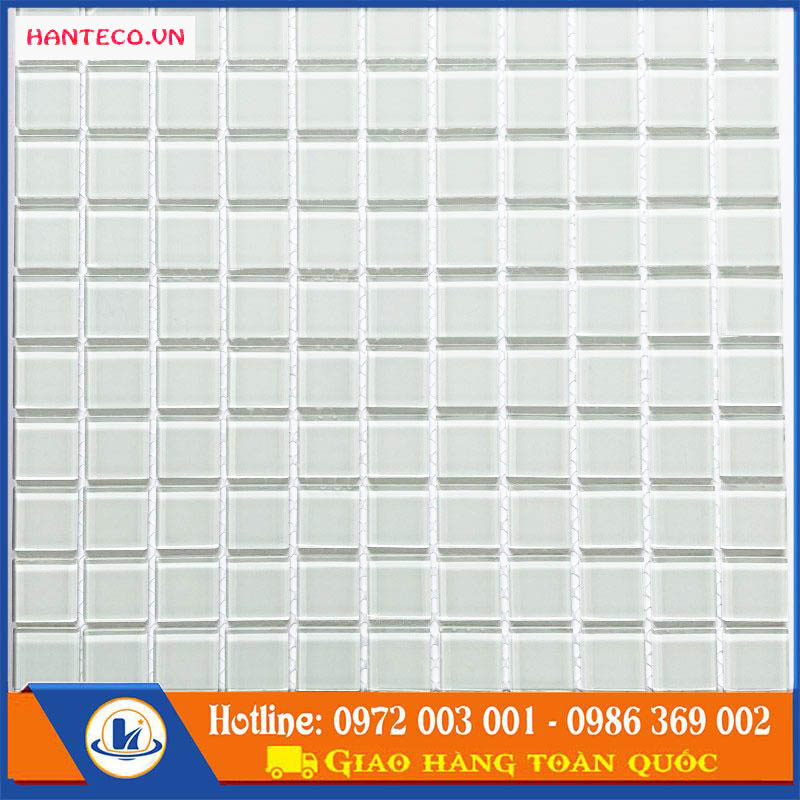 Gạch mosaic thủy tinh trắng HTC 2569 | A1