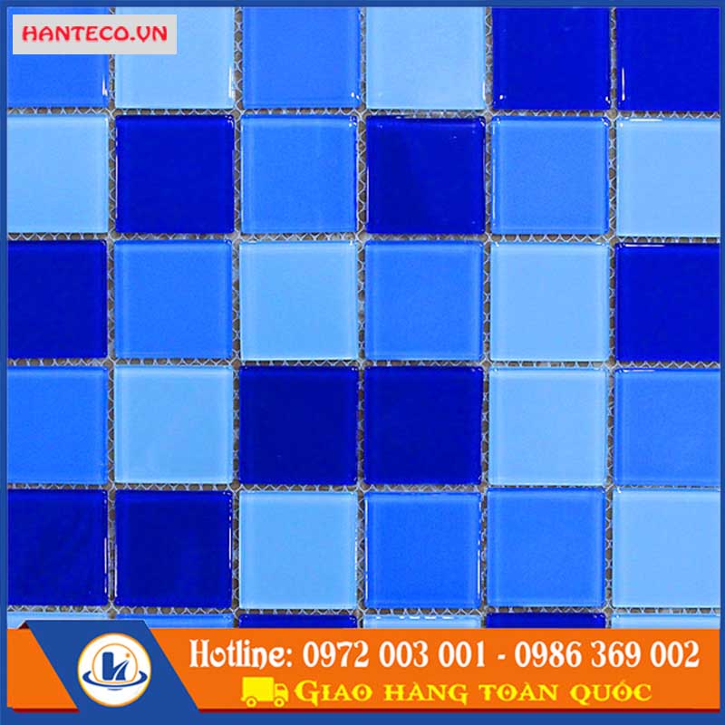 Gạch thủy tinh ốp lát bể bơi mosaic MST48058 | A1