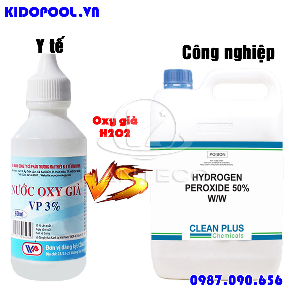 Oxy già trong Y tế khác gì Oxy già trong công nghiệp?