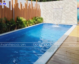 Hoàn thiện công trình bể bơi gia đình chị Thái - Đồng Nai