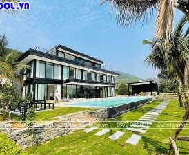 Hoàn thiện công trình bể bơi anh Hùng - Tam Đảo view tuyệt đẹp